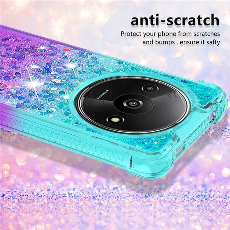 YB Quicksand Series-3 for Xiaomi Redmi A3 Case Sparkle Sequin Soft TPU  Phone Cover