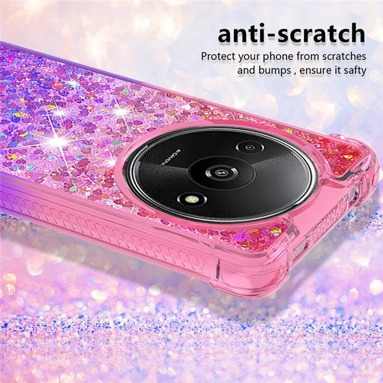 YB Quicksand Series-3 for Xiaomi Redmi A3 Case Sparkle Sequin Soft TPU  Phone Cover