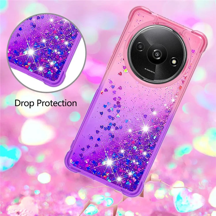 YB Quicksand Series-3 for Xiaomi Redmi A3 Case Sparkle Sequin Soft TPU  Phone Cover