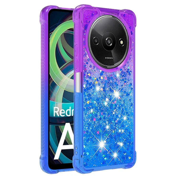 YB Quicksand Series-3 for Xiaomi Redmi A3 Case Sparkle Sequin Soft TPU  Phone Cover