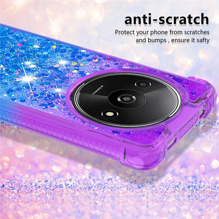 YB Quicksand Series-3 for Xiaomi Redmi A3 Case Sparkle Sequin Soft TPU  Phone Cover