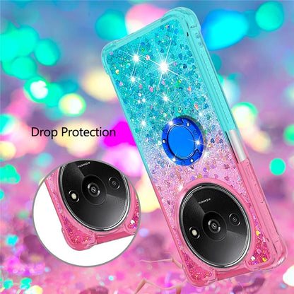 YB Quicksand Series-8 for Xiaomi Redmi A3 Case TPU Glitter Liquid Kickstand Phone Cover
