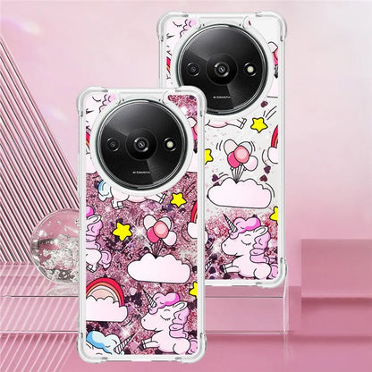 YB Quicksand Series-2 For Xiaomi Redmi A3 Case Glitter Bling Flowing TPU Pattern Phone Cover