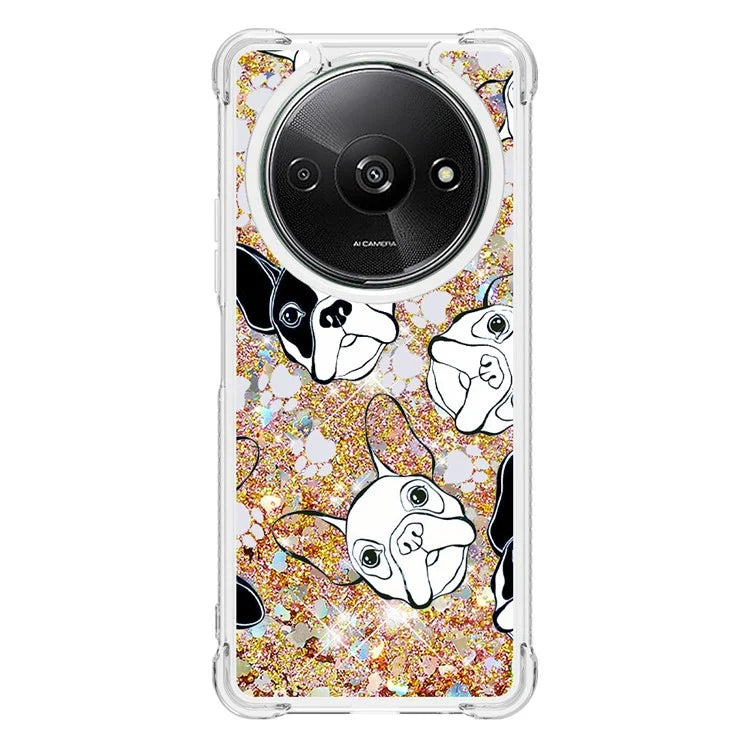 YB Quicksand Series-2 For Xiaomi Redmi A3 Case Glitter Bling Flowing TPU Pattern Phone Cover