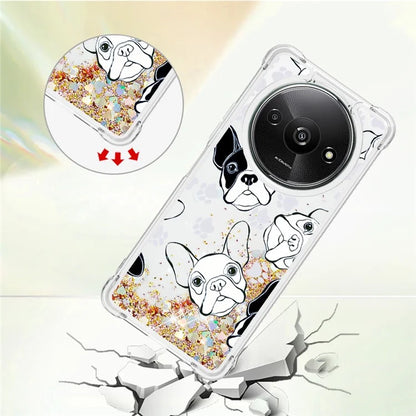 YB Quicksand Series-2 For Xiaomi Redmi A3 Case Glitter Bling Flowing TPU Pattern Phone Cover