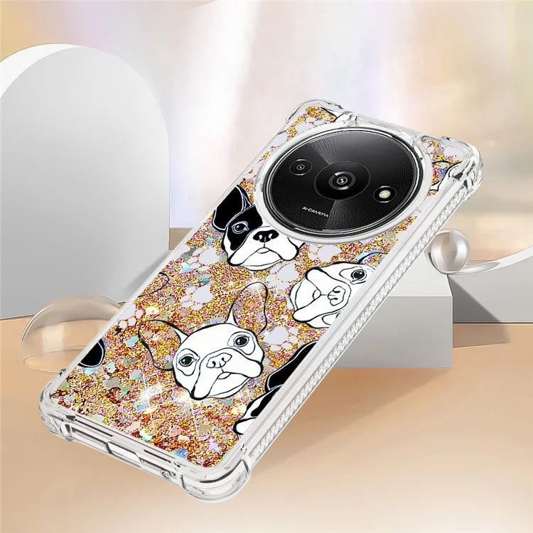 YB Quicksand Series-2 For Xiaomi Redmi A3 Case Glitter Bling Flowing TPU Pattern Phone Cover