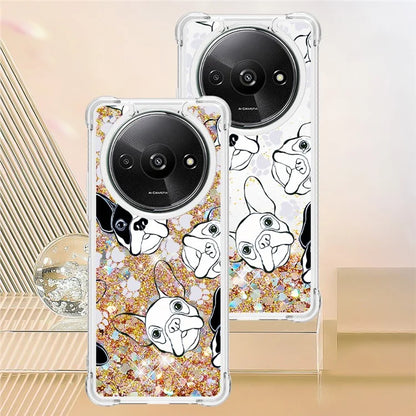 YB Quicksand Series-2 For Xiaomi Redmi A3 Case Glitter Bling Flowing TPU Pattern Phone Cover