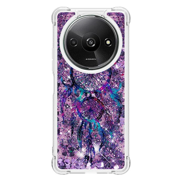 YB Quicksand Series-2 For Xiaomi Redmi A3 Case Glitter Bling Flowing TPU Pattern Phone Cover