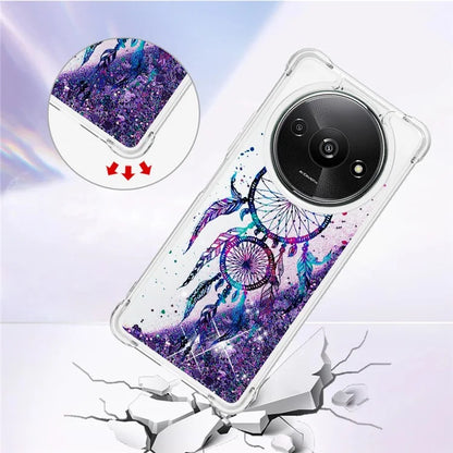 YB Quicksand Series-2 For Xiaomi Redmi A3 Case Glitter Bling Flowing TPU Pattern Phone Cover