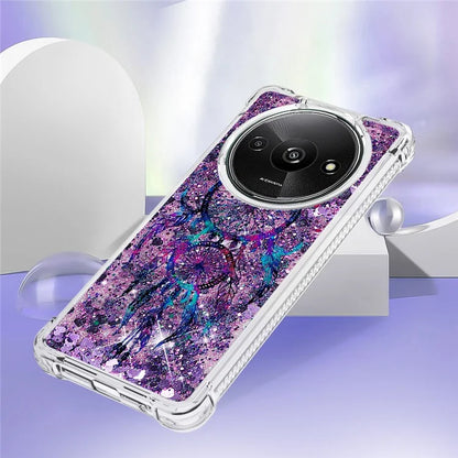 YB Quicksand Series-2 For Xiaomi Redmi A3 Case Glitter Bling Flowing TPU Pattern Phone Cover