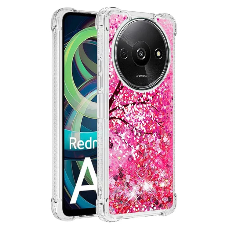 YB Quicksand Series-2 For Xiaomi Redmi A3 Case Glitter Bling Flowing TPU Pattern Phone Cover