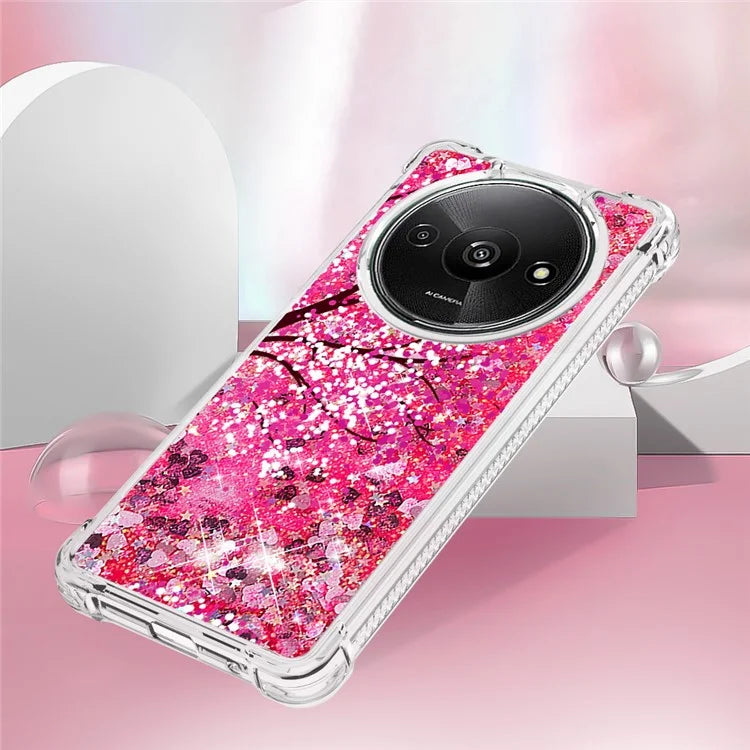 YB Quicksand Series-2 For Xiaomi Redmi A3 Case Glitter Bling Flowing TPU Pattern Phone Cover
