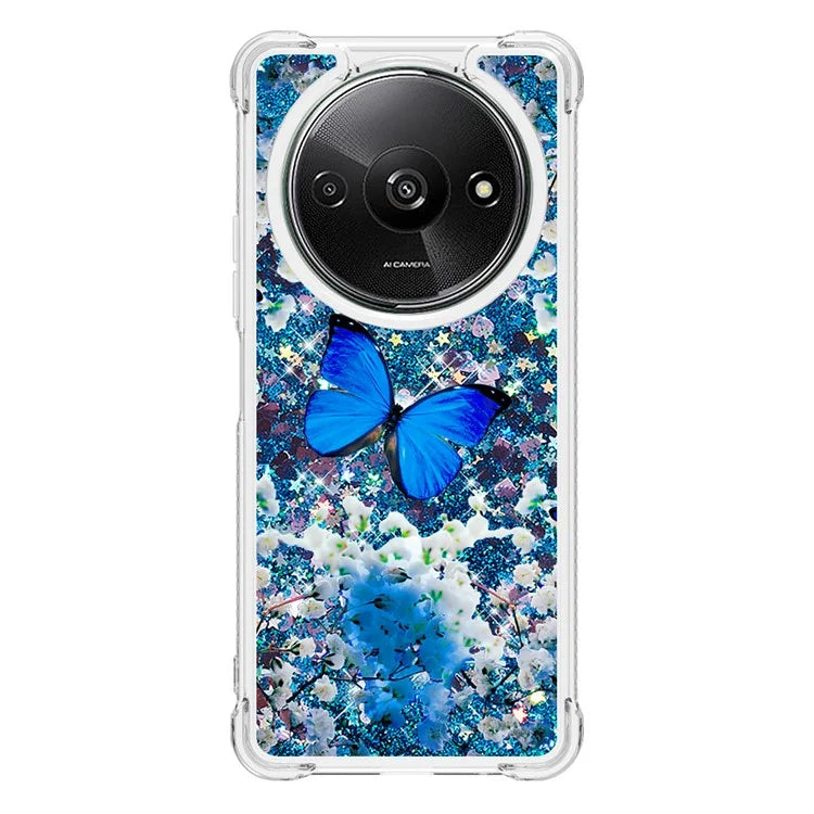 YB Quicksand Series-2 For Xiaomi Redmi A3 Case Glitter Bling Flowing TPU Pattern Phone Cover