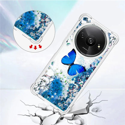 YB Quicksand Series-2 For Xiaomi Redmi A3 Case Glitter Bling Flowing TPU Pattern Phone Cover