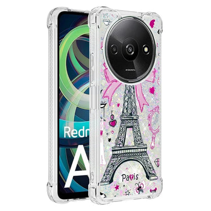 YB Quicksand Series-2 For Xiaomi Redmi A3 Case Glitter Bling Flowing TPU Pattern Phone Cover