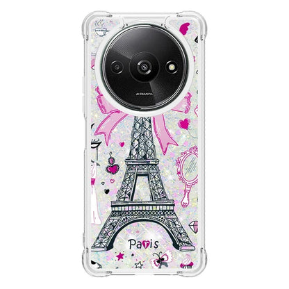 YB Quicksand Series-2 For Xiaomi Redmi A3 Case Glitter Bling Flowing TPU Pattern Phone Cover