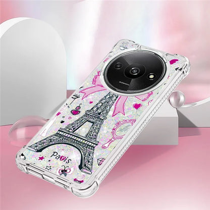 YB Quicksand Series-2 For Xiaomi Redmi A3 Case Glitter Bling Flowing TPU Pattern Phone Cover