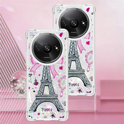 YB Quicksand Series-2 For Xiaomi Redmi A3 Case Glitter Bling Flowing TPU Pattern Phone Cover