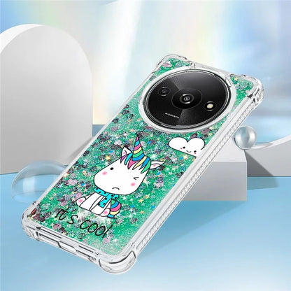 YB Quicksand Series-2 For Xiaomi Redmi A3 Case Glitter Bling Flowing TPU Pattern Phone Cover