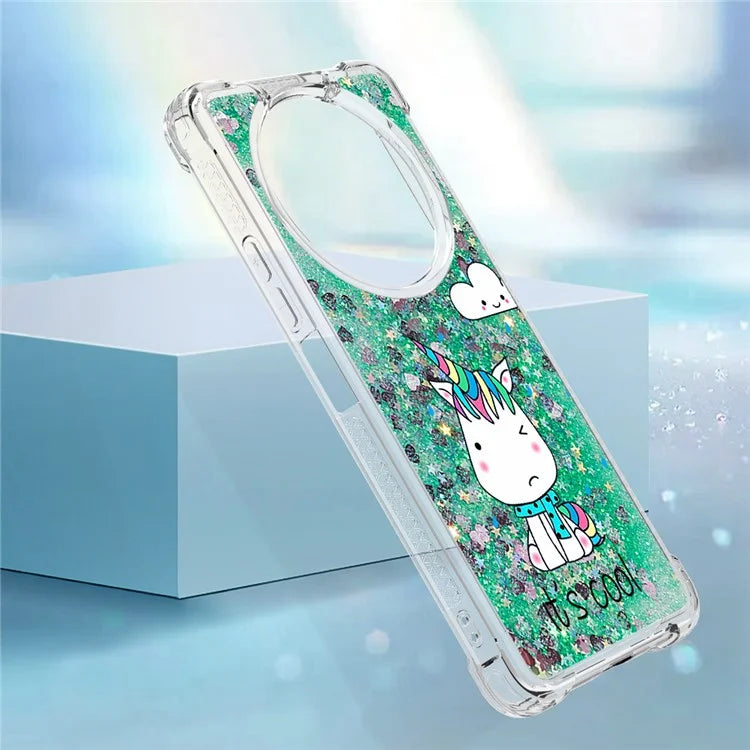 YB Quicksand Series-2 For Xiaomi Redmi A3 Case Glitter Bling Flowing TPU Pattern Phone Cover