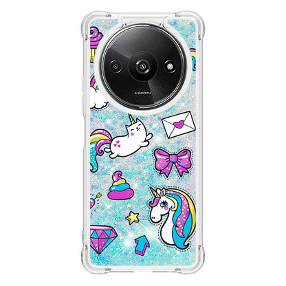 YB Quicksand Series-2 For Xiaomi Redmi A3 Case Glitter Bling Flowing TPU Pattern Phone Cover