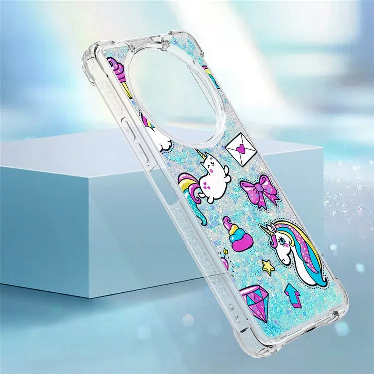 YB Quicksand Series-2 For Xiaomi Redmi A3 Case Glitter Bling Flowing TPU Pattern Phone Cover
