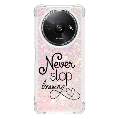 YB Quicksand Series-2 For Xiaomi Redmi A3 Case Glitter Bling Flowing TPU Pattern Phone Cover