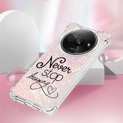 YB Quicksand Series-2 For Xiaomi Redmi A3 Case Glitter Bling Flowing TPU Pattern Phone Cover