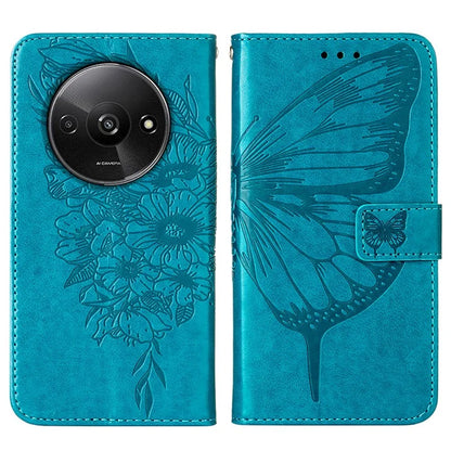 YB Imprinting Series-4 For Xiaomi Redmi A3 Case Butterfly Flip PU Leather Stand Phone Cover