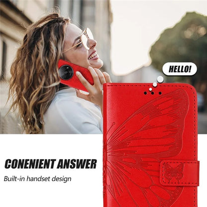 YB Imprinting Series-4 For Xiaomi Redmi A3 Case Butterfly Flip PU Leather Stand Phone Cover