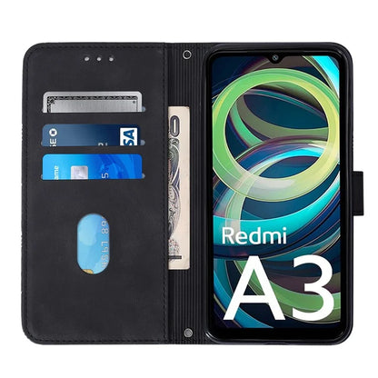 YB Imprinting Series-1 For Xiaomi Redmi A3 Case Line Pattern Protective Leather Wallet Phone Cover