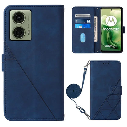YB Imprinting Series-2 for Motorola Moto G04 4G / G24 4G Case Crossbody Lanyard PU Leather Phone Cover