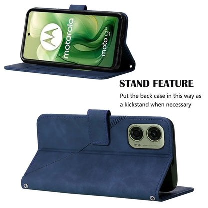 YB Imprinting Series-2 for Motorola Moto G04 4G / G24 4G Case Crossbody Lanyard PU Leather Phone Cover