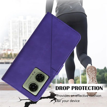 YB Imprinting Series-2 for Motorola Moto G04 4G / G24 4G Case Crossbody Lanyard PU Leather Phone Cover