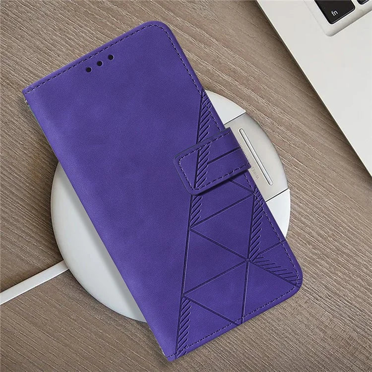 YB Imprinting Series-2 for Motorola Moto G04 4G / G24 4G Case Crossbody Lanyard PU Leather Phone Cover