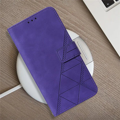 YB Imprinting Series-2 for Motorola Moto G04 4G / G24 4G Case Crossbody Lanyard PU Leather Phone Cover