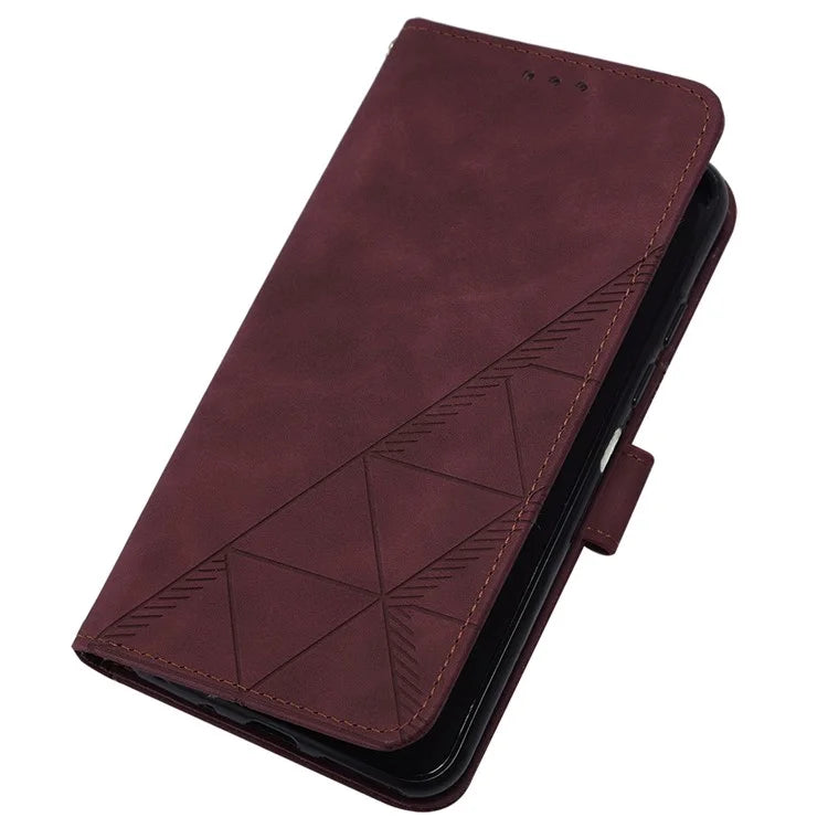 YB Imprinting Series-2 for Motorola Moto G04 4G / G24 4G Case Crossbody Lanyard PU Leather Phone Cover