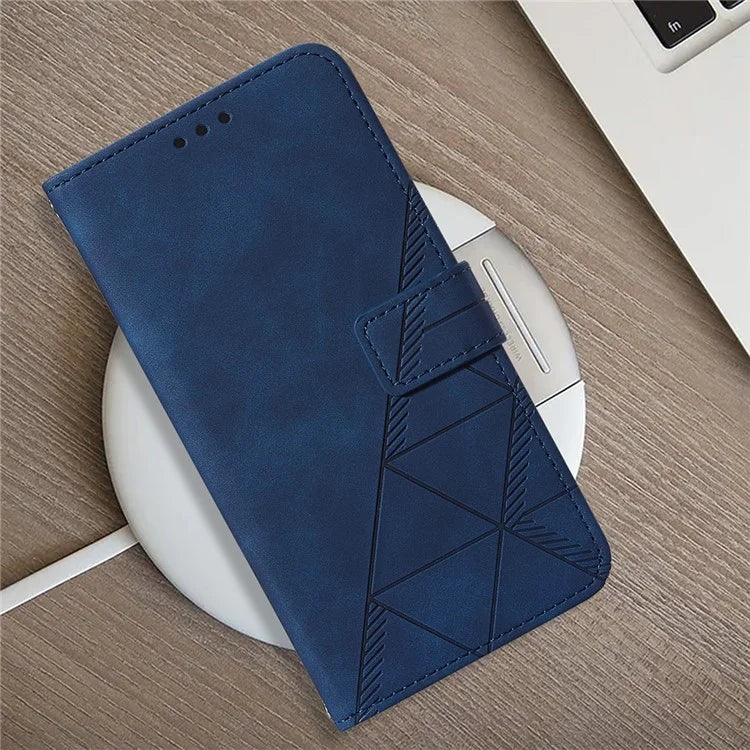 YB Imprinting Series-2 for Google Pixel 9 Case Cell Phone Imprinted Leather Stand Cover with Shoulder Strap