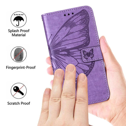 YB Imprinting Series-4 For Motorola Moto G04 4G / Moto G24 4G Case Flip Stand Floral Butterfly Phone Cover