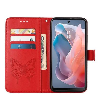 YB Imprinting Series-4 For Motorola Moto G Play 5G (2024) / Moto G 5G (2024) Phone Case with Floral Butterfly Pattern