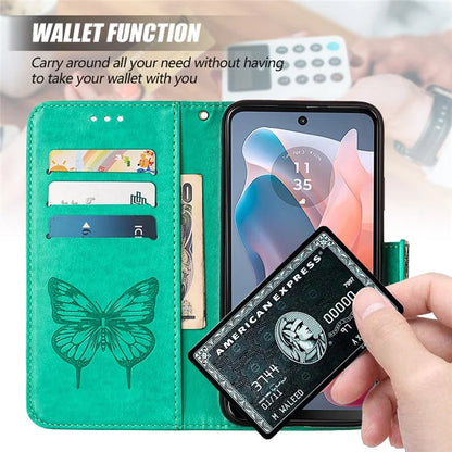 YB Imprinting Series-4 For Motorola Moto G Play 5G (2024) / Moto G 5G (2024) Phone Case with Floral Butterfly Pattern
