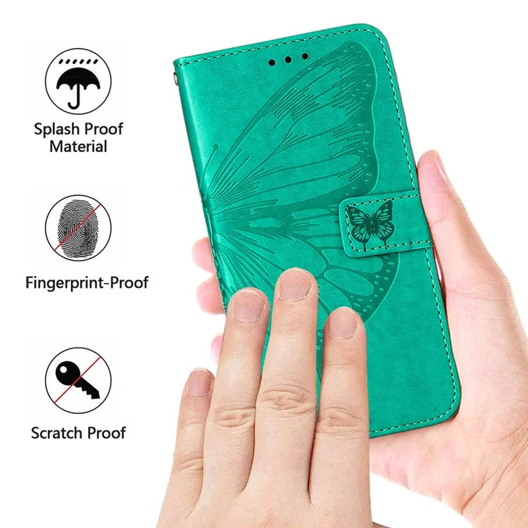 YB Imprinting Series-4 For Motorola Moto G Play 5G (2024) / Moto G 5G (2024) Phone Case with Floral Butterfly Pattern