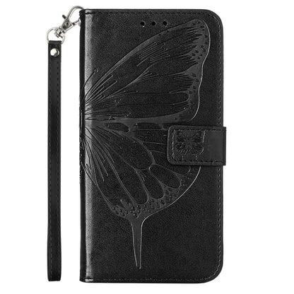 YB Imprinting Series-4 For Google Pixel 9 PU Leather Case Butterfly Pattern Cover with Wrist Strap