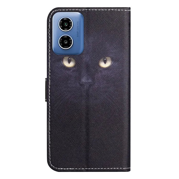 For Motorola Moto G04 4G / G24 4G Cell Phone Cover Case Leather 3D Pattern Magnetic Flip Phone Shell