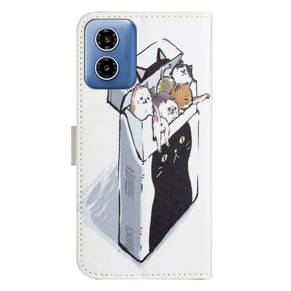 For Motorola Moto G04 4G / G24 4G Cell Phone Cover Case Leather 3D Pattern Magnetic Flip Phone Shell