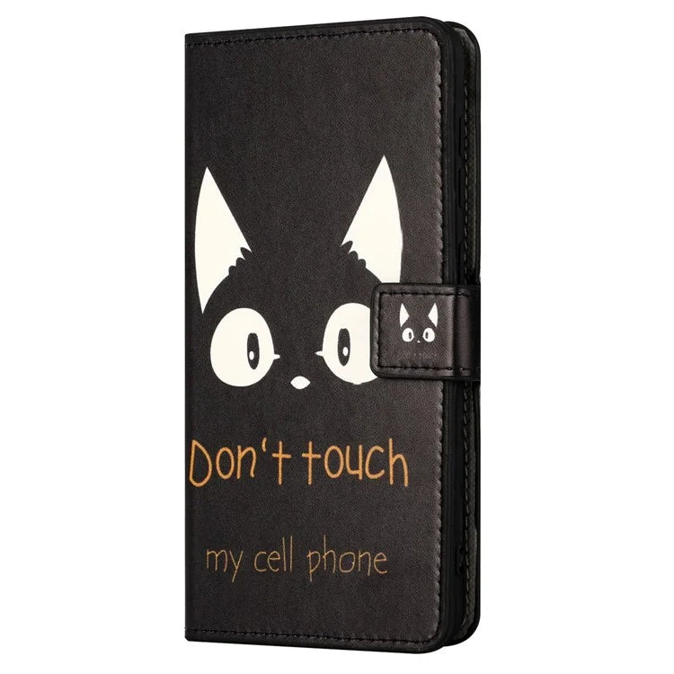 For Motorola Moto G04 4G / G24 4G Cell Phone Cover Pattern Printing Folio PU Leather Phone Case