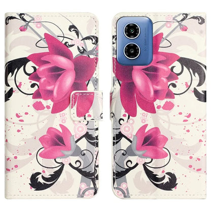 For Motorola Moto G04 4G / G24 4G Cell Phone Cover Pattern Printing Folio PU Leather Phone Case
