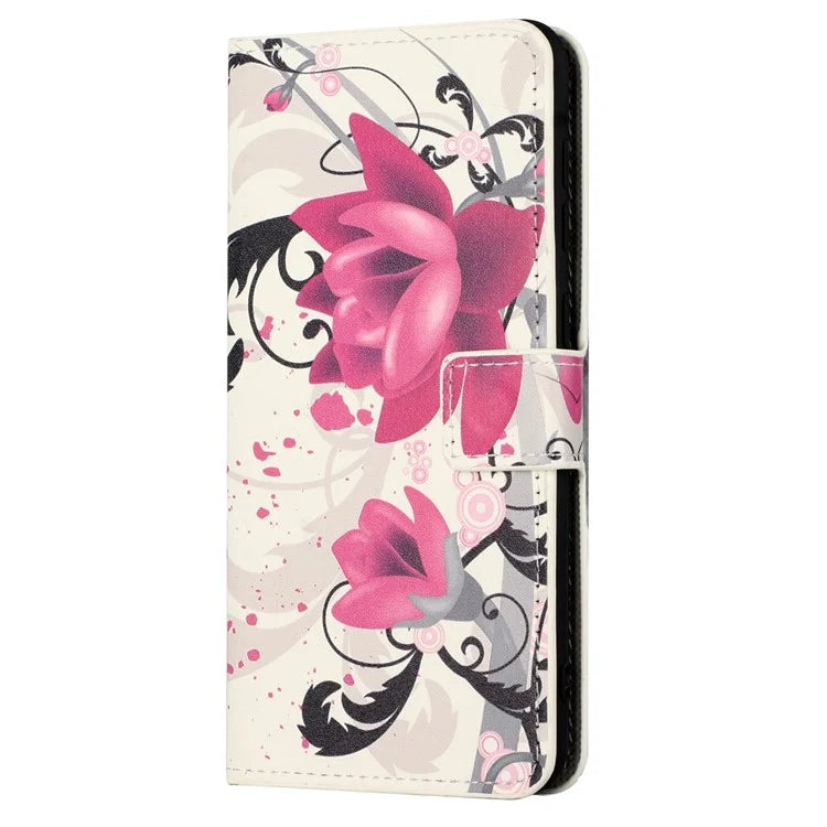 For Motorola Moto G04 4G / G24 4G Cell Phone Cover Pattern Printing Folio PU Leather Phone Case