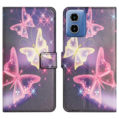 For Motorola Moto G04 4G / G24 4G Cell Phone Cover Pattern Printing Folio PU Leather Phone Case