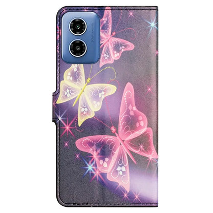 For Motorola Moto G04 4G / G24 4G Cell Phone Cover Pattern Printing Folio PU Leather Phone Case